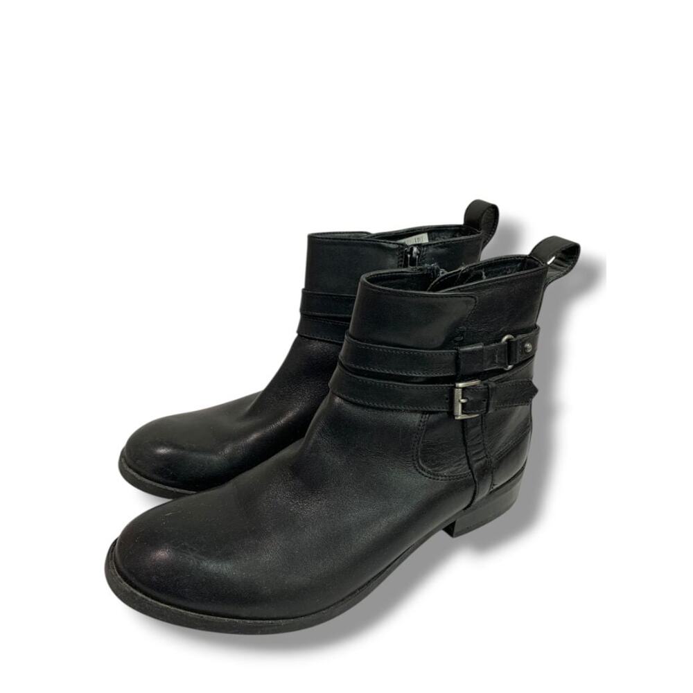 Size 8.5M Clarks Artisan Womens Black Leather Pita Austin Boots Booties 26111572